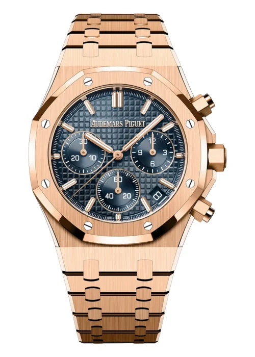 Royal Oak 41mm Selfwinding Chronograph - Rose Gold Tone with Blue Tapisserie Dial