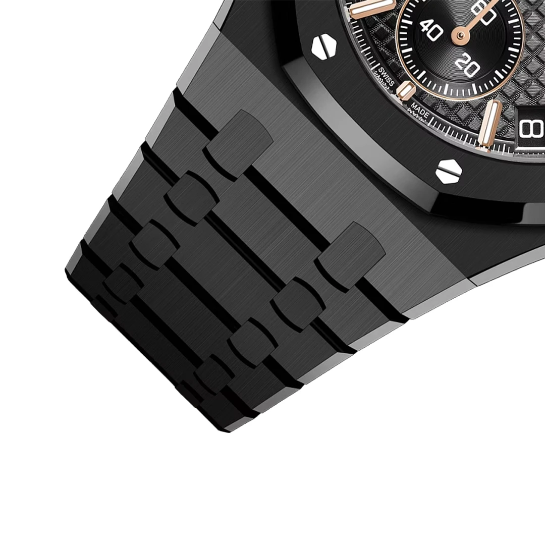 Royal Oak 41mm Selfwinding Chronograph - Black Ceramic Style with Black Tapisserie Dial - Image 2