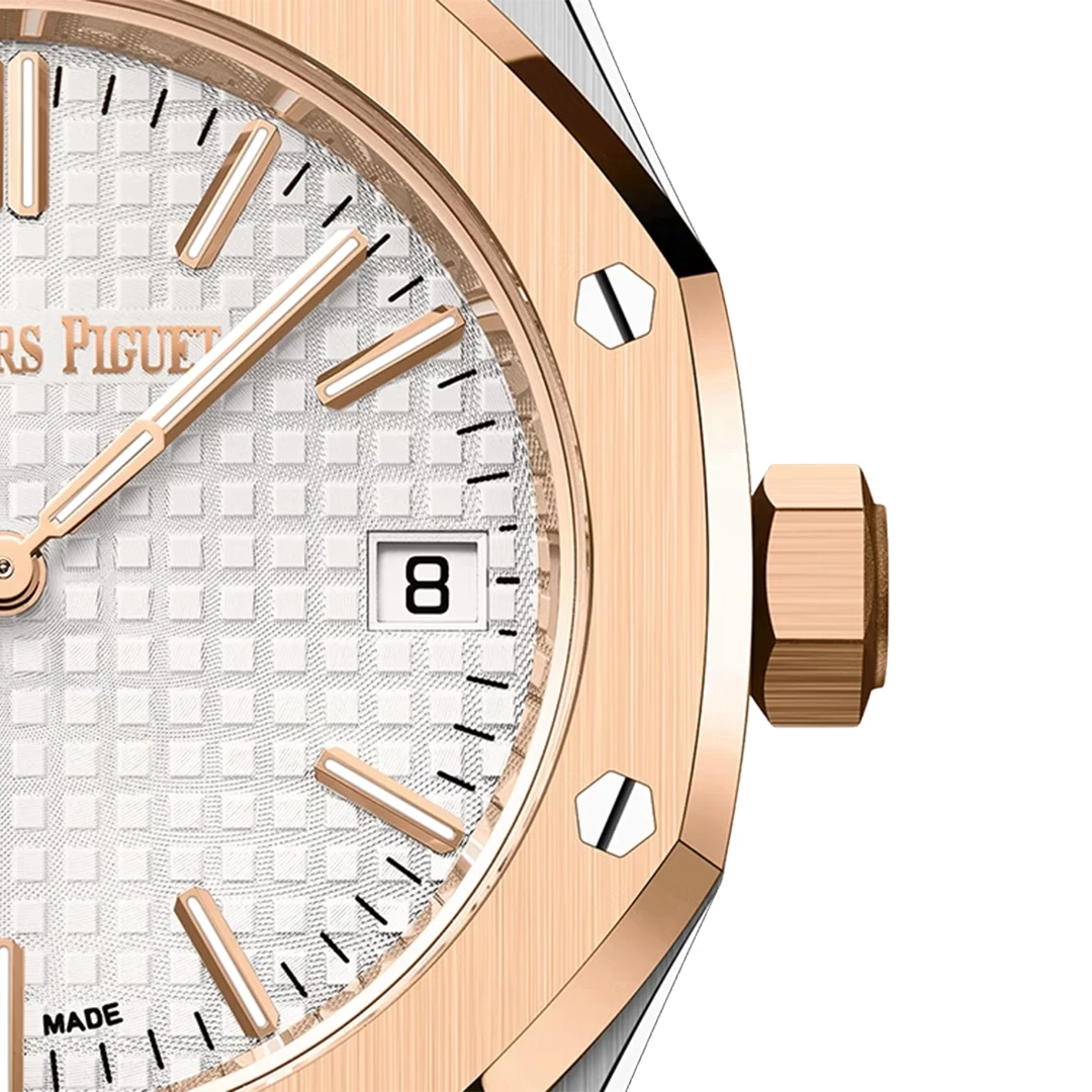Royal Oak 37mm Two-Tone Pink Gold and Silver Luxury Sports Watch - Image 3