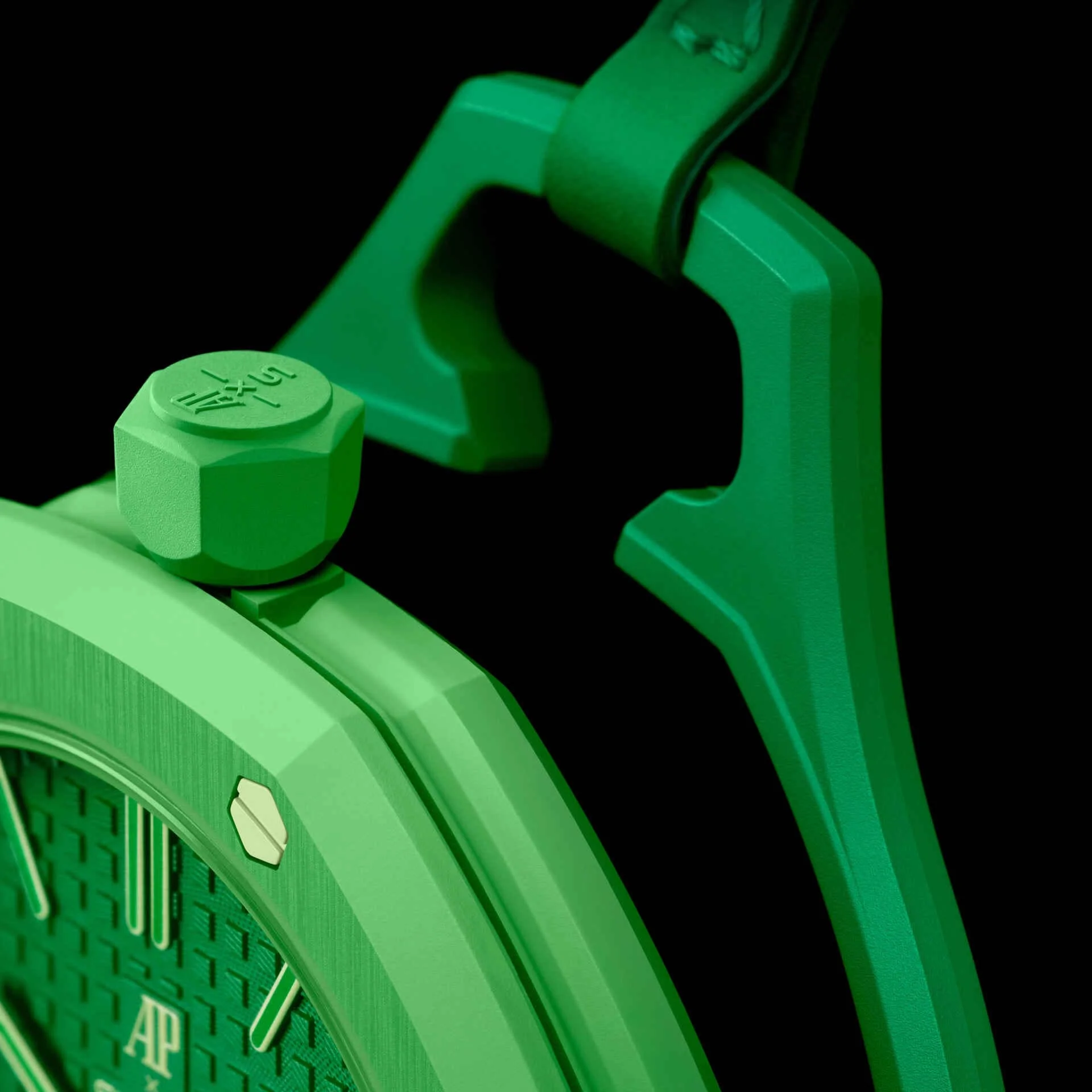 AP x Swatch Royal Pop Bioceramic Pendant Pocket Watch – GREEN EIGHT with Free Watch Strap - Image 5
