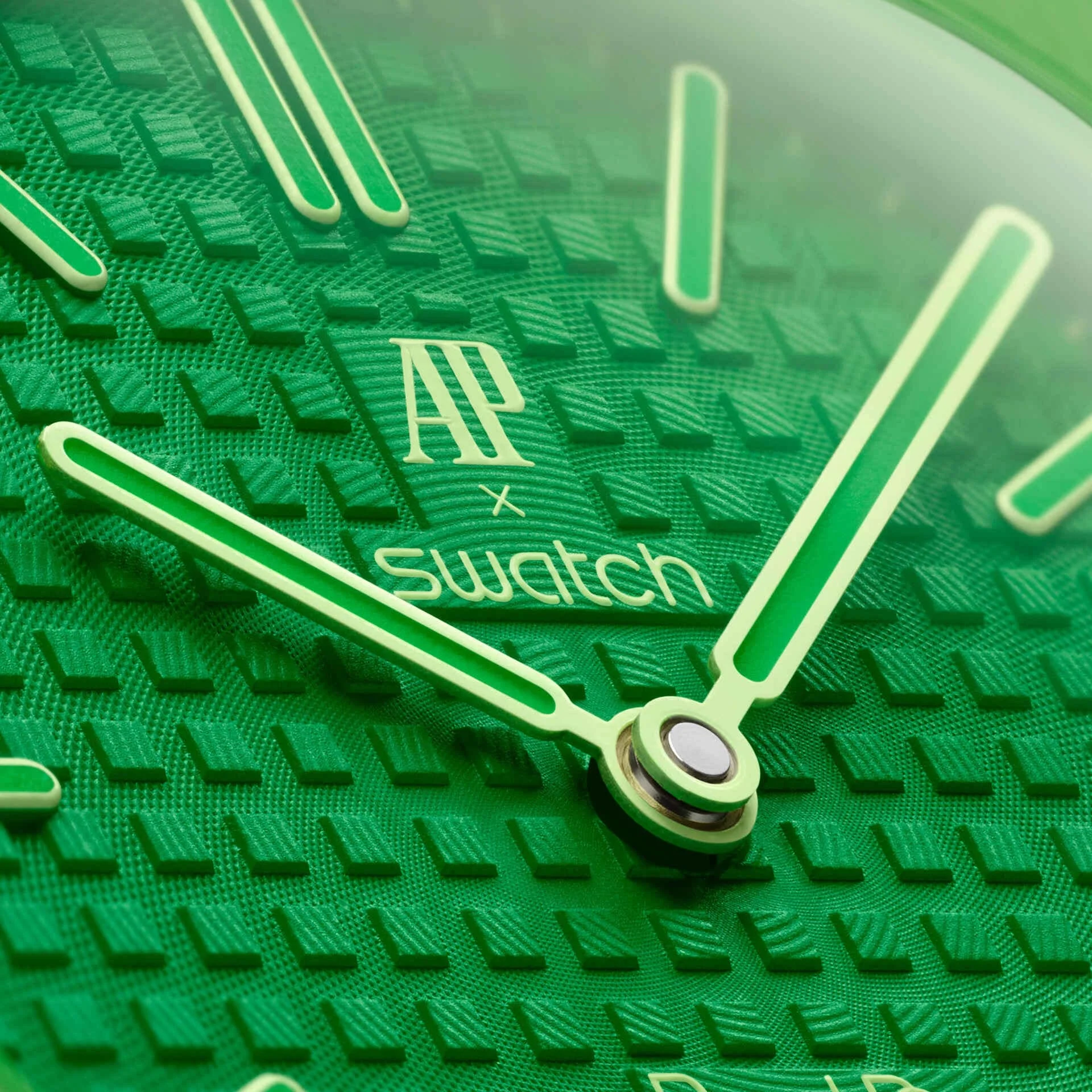 AP x Swatch Royal Pop Bioceramic Pendant Pocket Watch – GREEN EIGHT with Free Watch Strap - Image 6