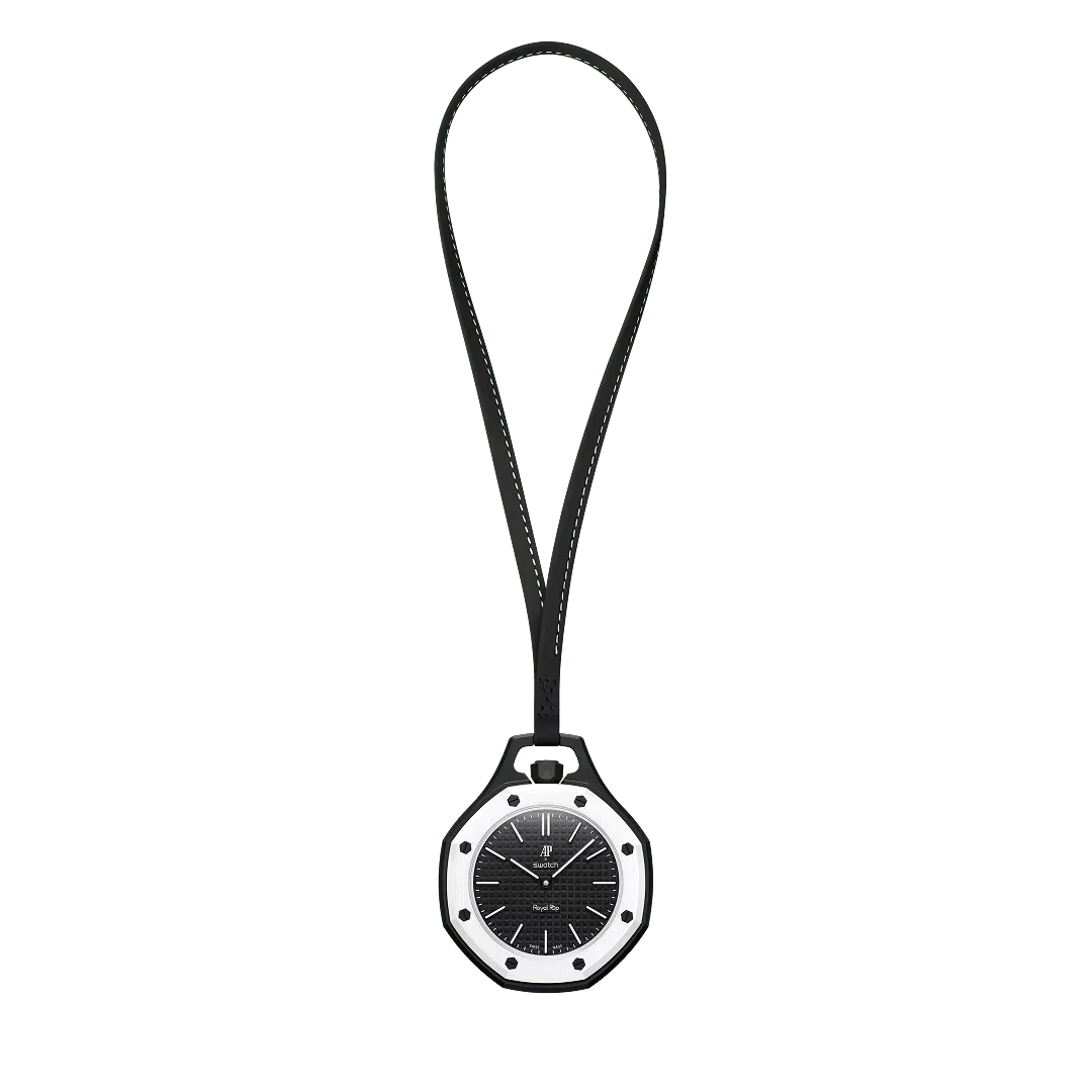 AP x Swatch Royal Pop Bioceramic Pendant Pocket Watch – OCHO NEGRO with Free Watch Strap