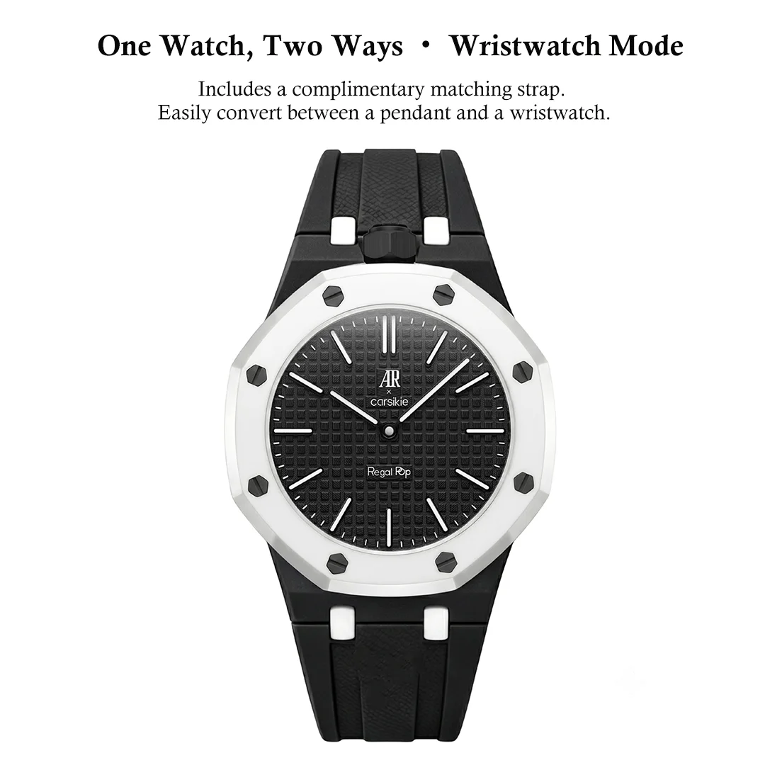 AP x Swatch Royal Pop Bioceramic Pendant Pocket Watch – OCHO NEGRO with Free Watch Strap - Image 2