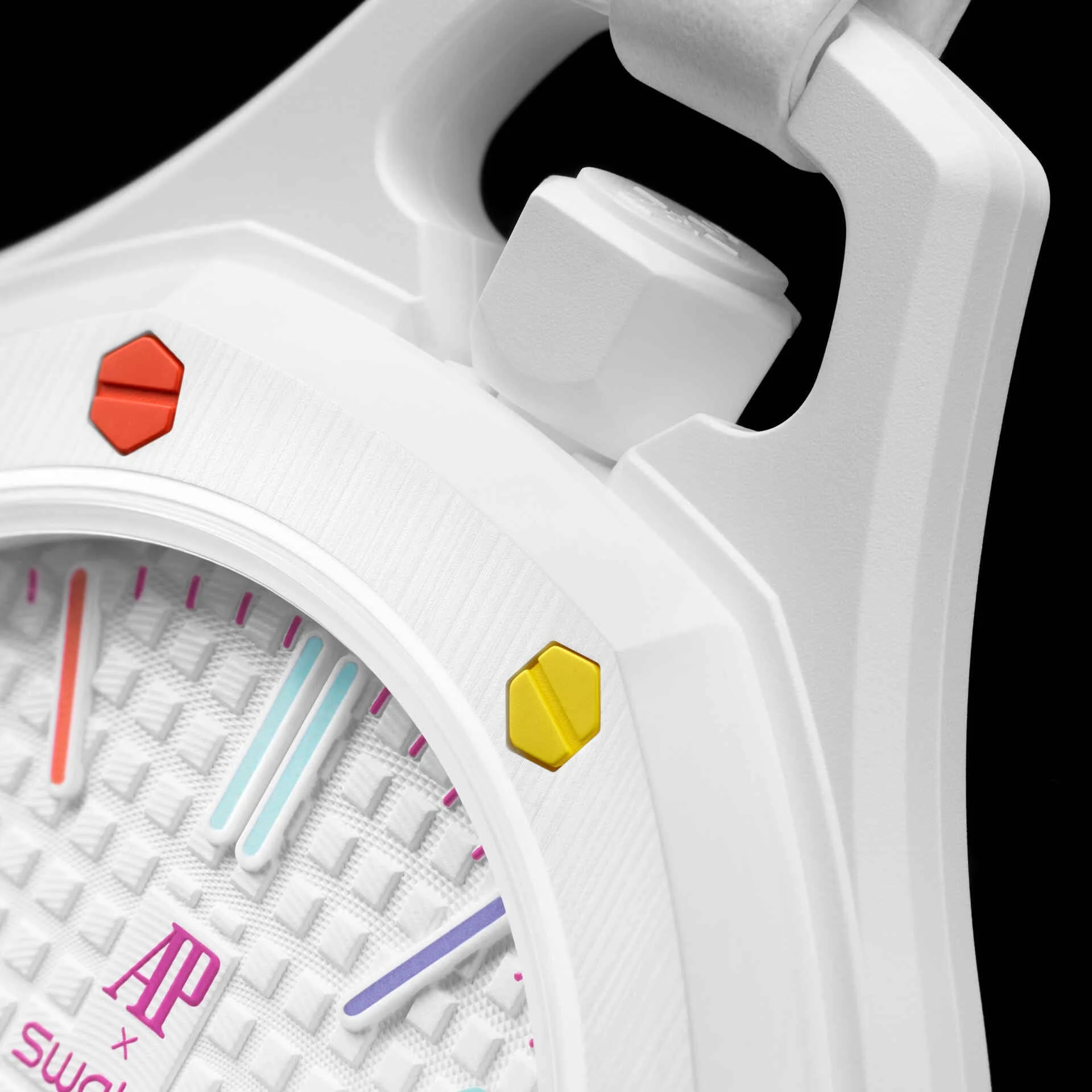 AP x Swatch Royal Pop Bioceramic Pendant Pocket Watch – HUIT BLANC with Free Watch Strap - Image 5