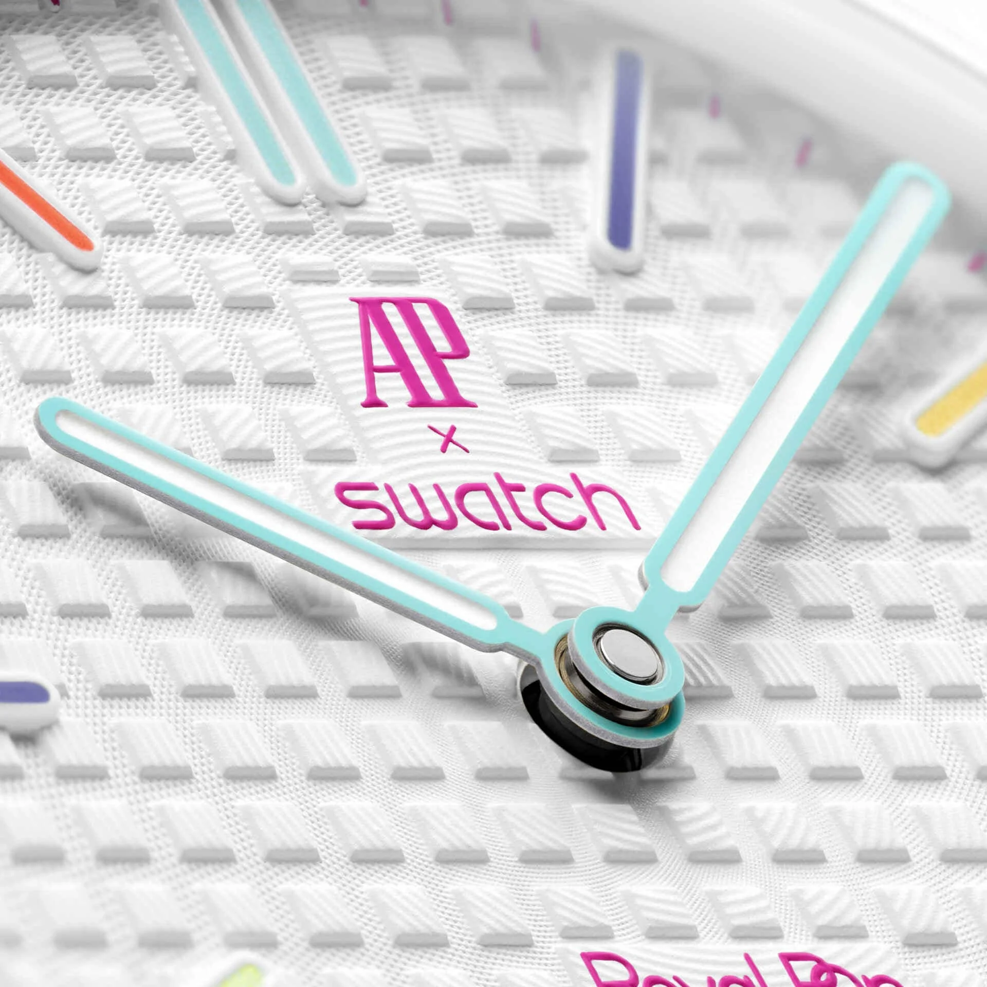 AP x Swatch Royal Pop Bioceramic Pendant Pocket Watch – HUIT BLANC with Free Watch Strap - Image 6
