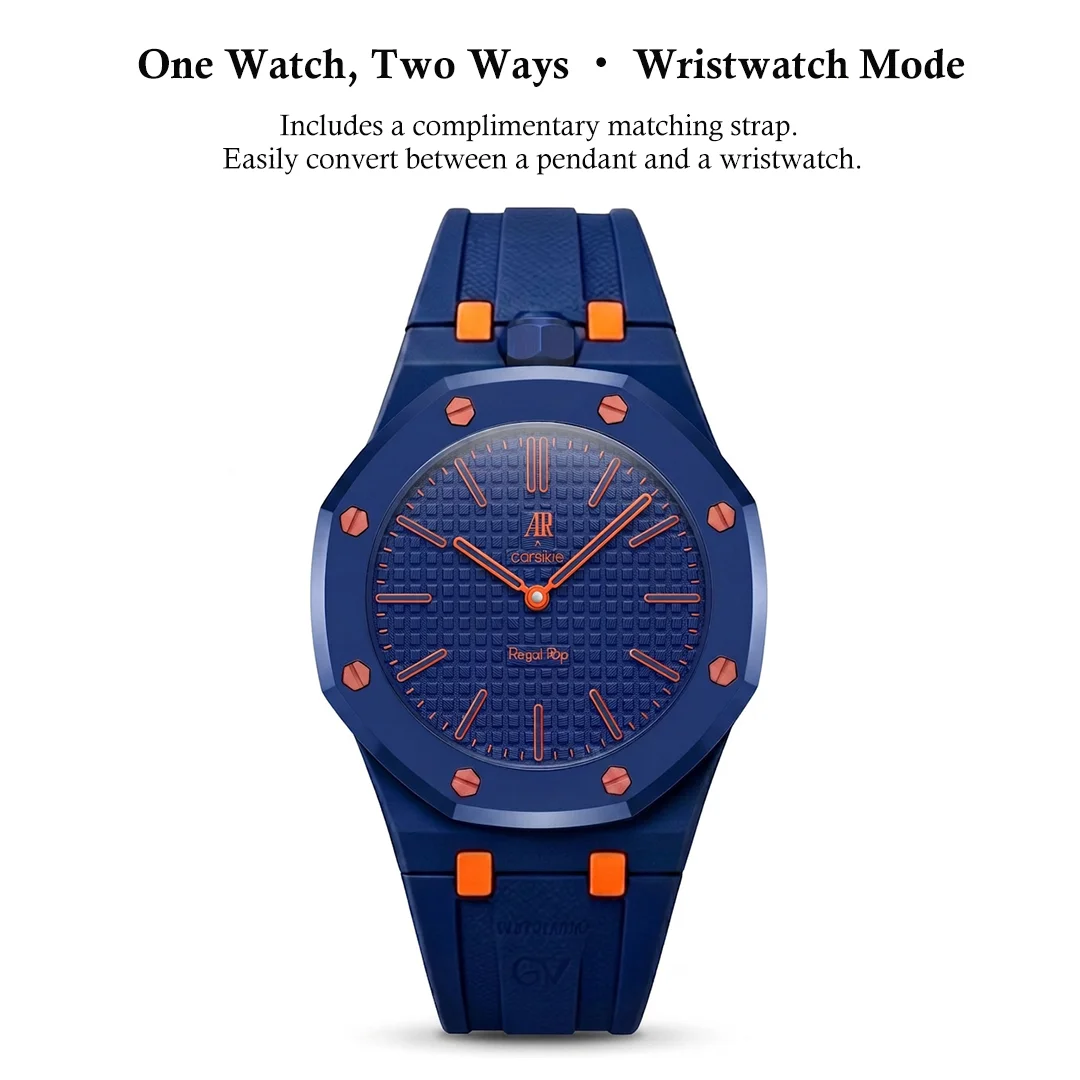 AP x Swatch Royal Pop Bioceramic Pendant Pocket Watch – ORENJI HACHI with Free Watch Strap - Image 2