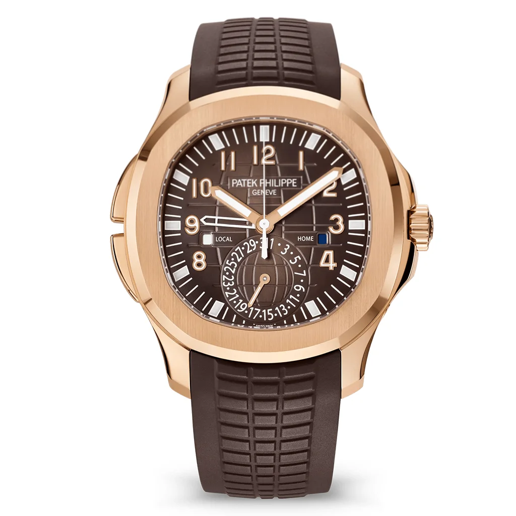 Aquanaut Travel Time 40.8mm Rose Gold Brown Dial Ref. 5164R