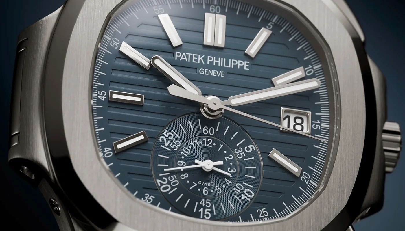Nautilus Chronograph 40.5mm White Gold Denim Strap Ref. 5980/60G - Image 6