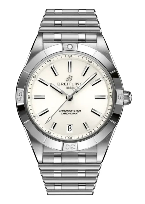 Chronomat 36 Elegant Fashion Watch - White Dial and Iconic Rouleaux Bracelet