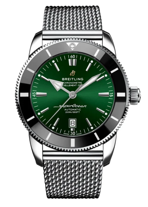 Superocean Heritage 46 Classic Heritage Diver - Green Dial and Mesh Bracelet