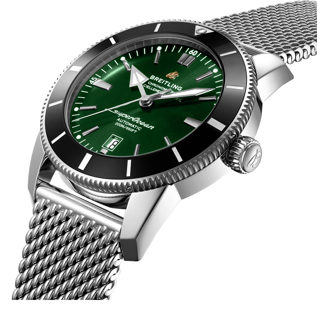 Superocean Heritage 46 Classic Heritage Diver - Green Dial and Mesh Bracelet - Image 2