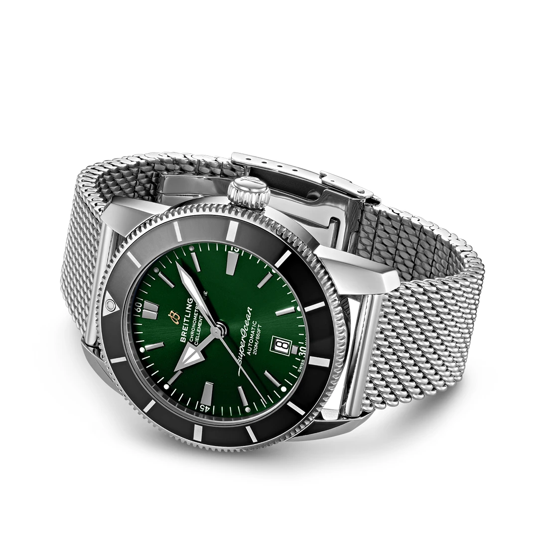Superocean Heritage 46 Classic Heritage Diver - Green Dial and Mesh Bracelet - Image 3
