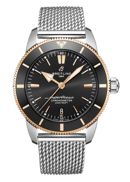 Superocean Heritage 44 Two-Tone Style Diver - Black Dial and Rose Gold Tone Bezel