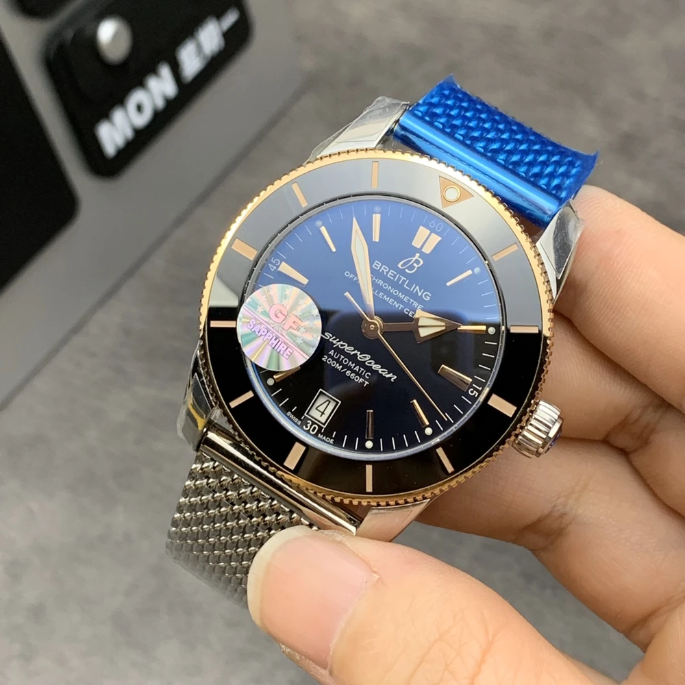 Superocean Heritage 44 Two-Tone Style Diver - Black Dial and Rose Gold Tone Bezel - Image 6