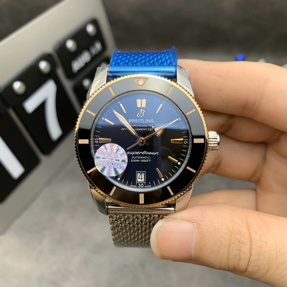 Superocean Heritage 44 Two-Tone Style Diver - Black Dial and Rose Gold Tone Bezel - Image 7