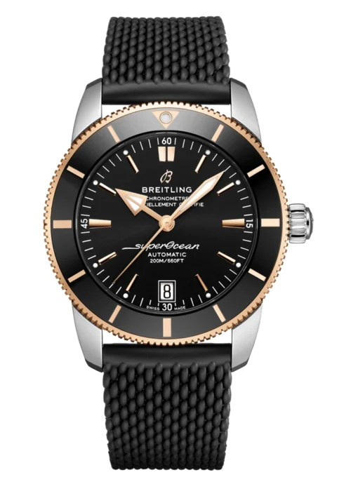 Superocean Heritage 42 Two-Tone Style Heritage Diver - Black Dial and Rose Gold Tone Bezel