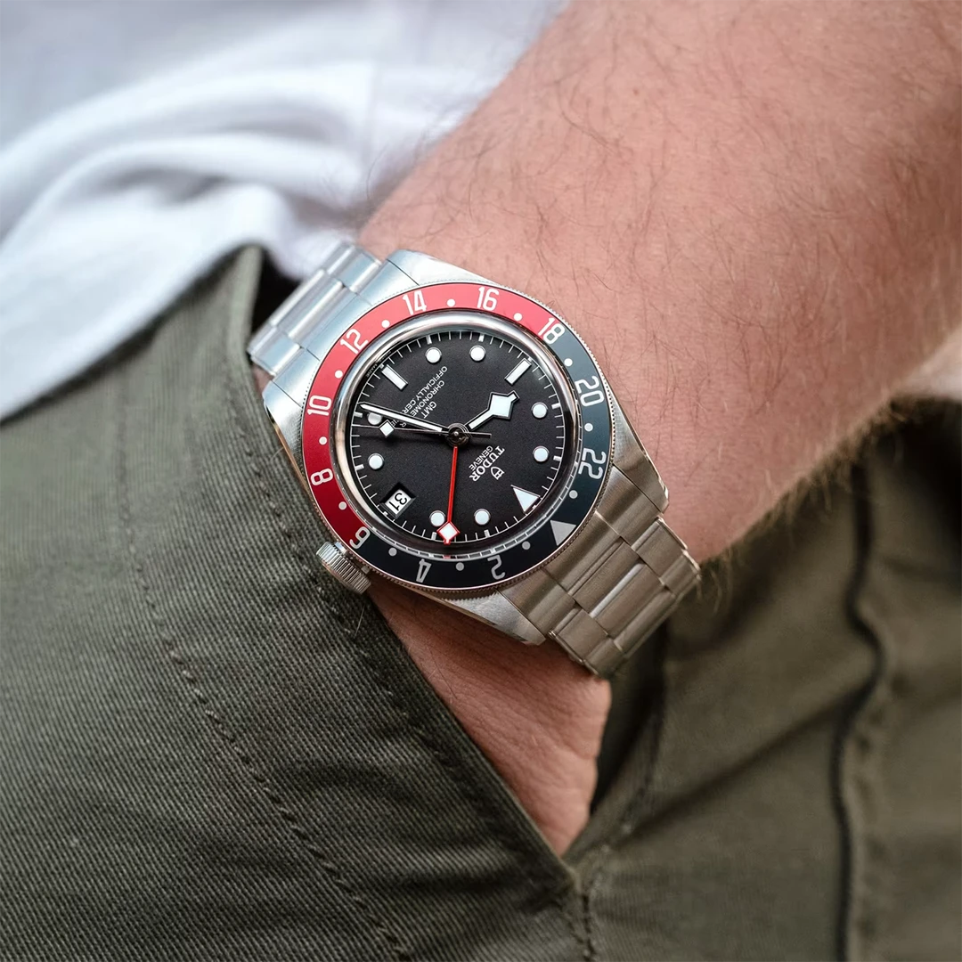 Black Bay GMT 41mm Dual Time Zone Watch - Black Dial and Pepsi Bezel - Image 2