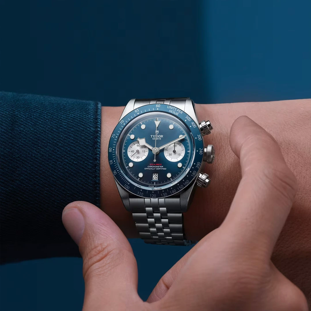 Black Bay Chrono 41mm Blue Racing Chronograph - Deep Blue Dial and Silver Counters - Image 4