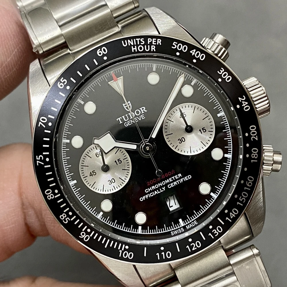 Black Bay Chrono 41mm Steel Panda Dial Automatic Men's Chronograph Watch - Image 2