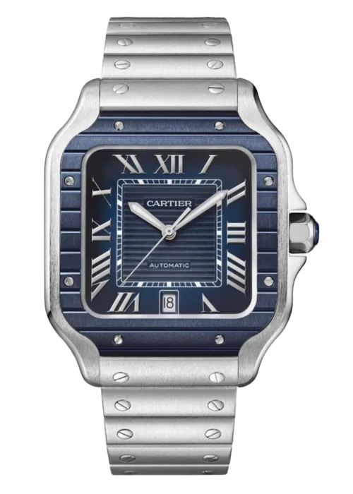 Santos Business Sport Blue Dial Steel Men's Watch