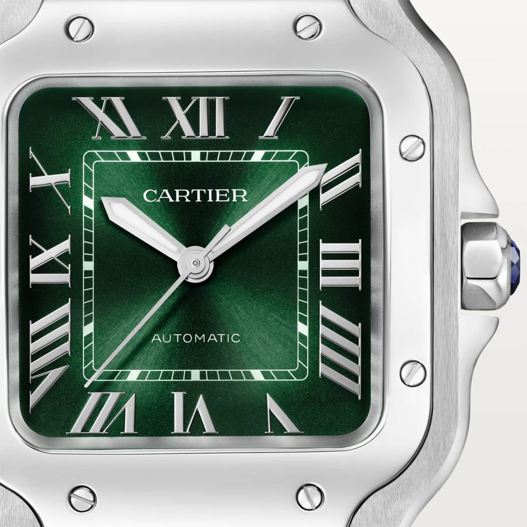 Santos Gradient Green Dial Medium Model Steel Watch - Image 2