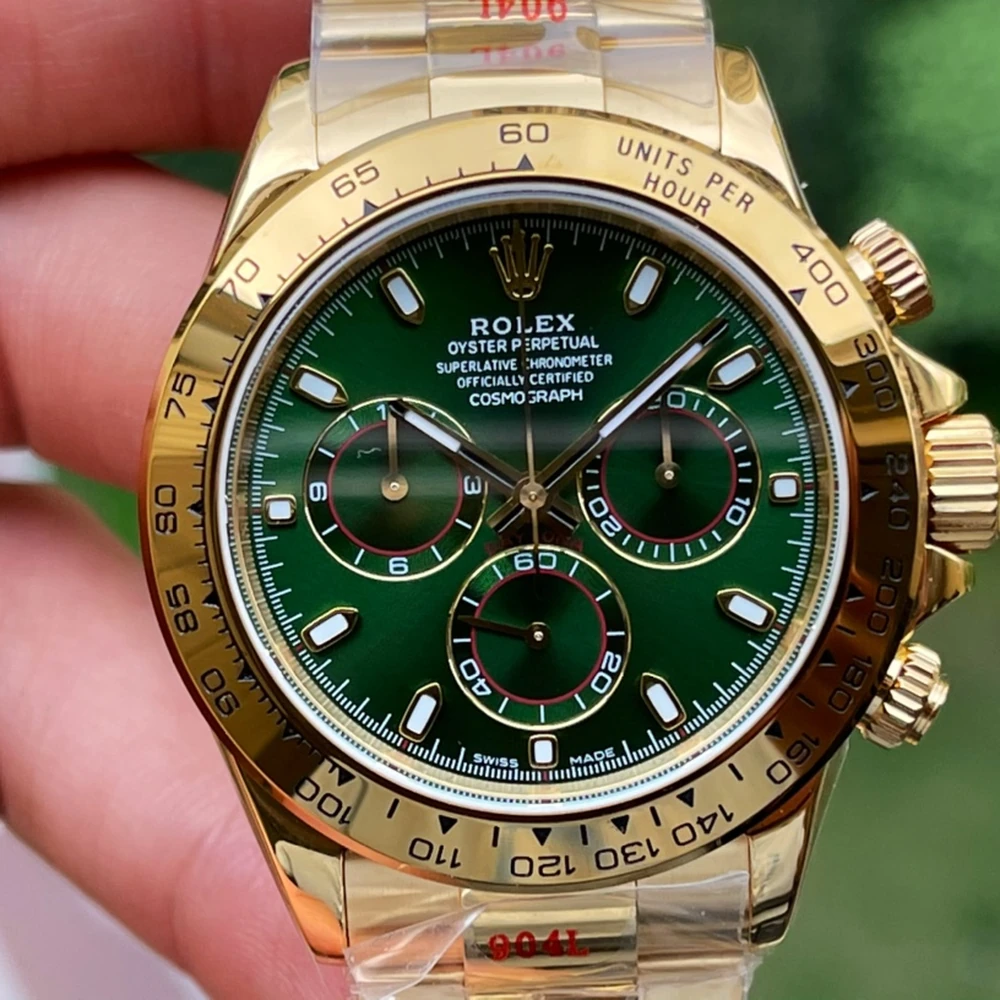 Cosmograph Daytona Chronograph in Yellow Gold, Classic Black Dial Men's Business & Sports Watch - Image 5