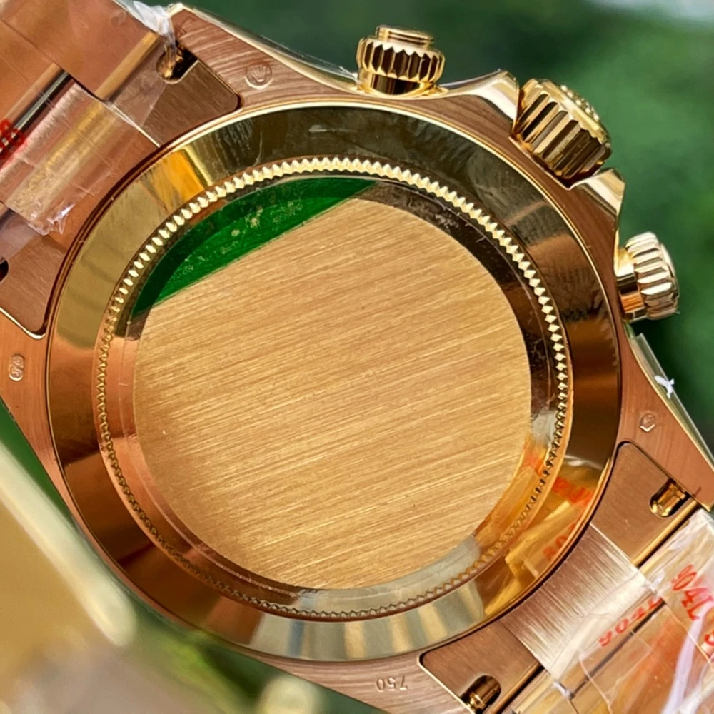 Cosmograph Daytona Chronograph in Yellow Gold, Classic Black Dial Men's Business & Sports Watch - Image 7