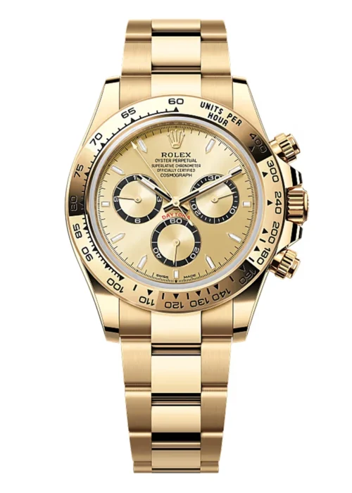 Cosmograph Daytona Chronograph in Yellow Gold, Classic Golden Dial Men's Business & Sports Watch