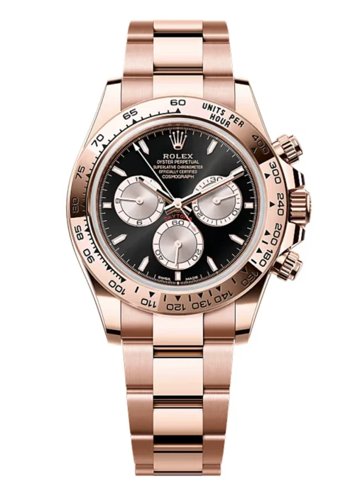 Cosmograph Daytona Rose Gold Tone Racing Chronograph - Sundust and Black Dial