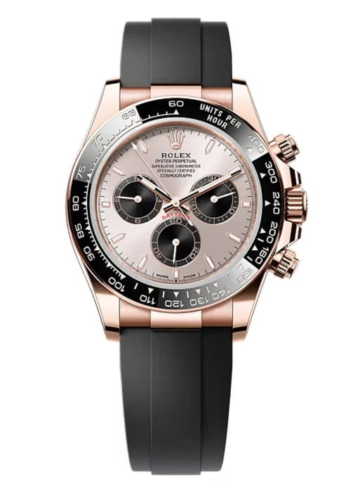 Cosmograph Daytona Rose Gold Tone Racing Chronograph - Sundust Dial and Black Ceramic Bezel