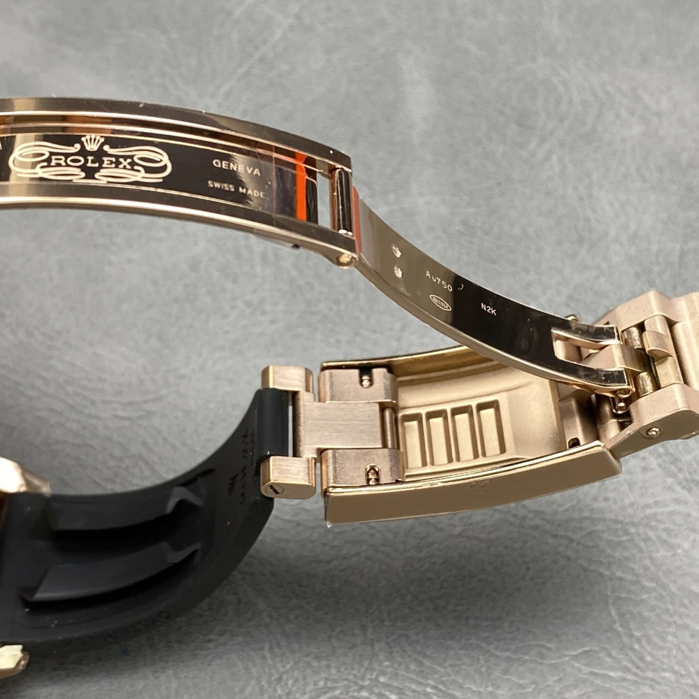Cosmograph Daytona Rose Gold Tone Racing Chronograph - Sundust Dial and Black Ceramic Bezel - Image 6