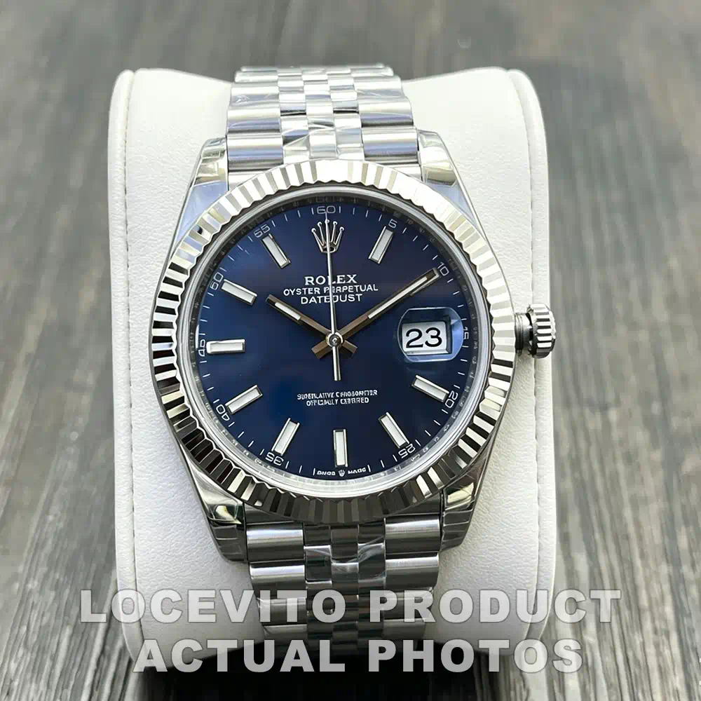 Datejust 41 Blue Sunburst Dial Fluted Bezel Jubilee Ref. 126334 - Image 4