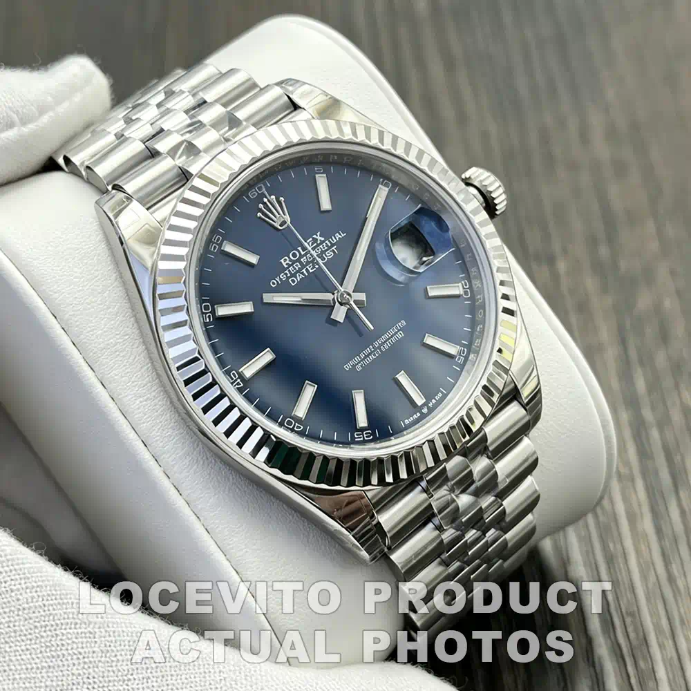 Datejust 41 Blue Sunburst Dial Fluted Bezel Jubilee Ref. 126334 - Image 3