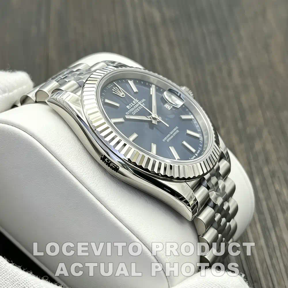 Datejust 41 Blue Sunburst Dial Fluted Bezel Jubilee Ref. 126334 - Image 5