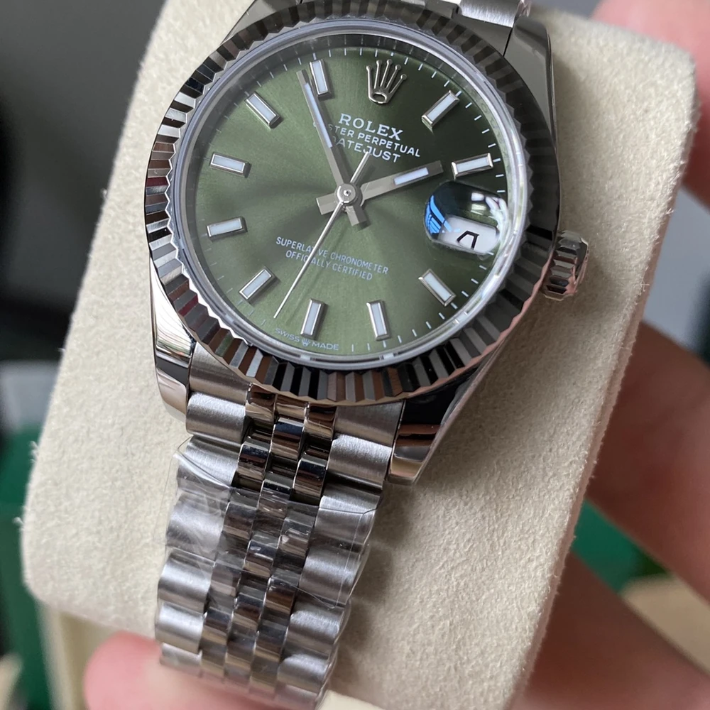 Datejust 41 Mint Green Sunray Dial Fluted Bezel Jubilee Bracelet Men's Watch - Image 3