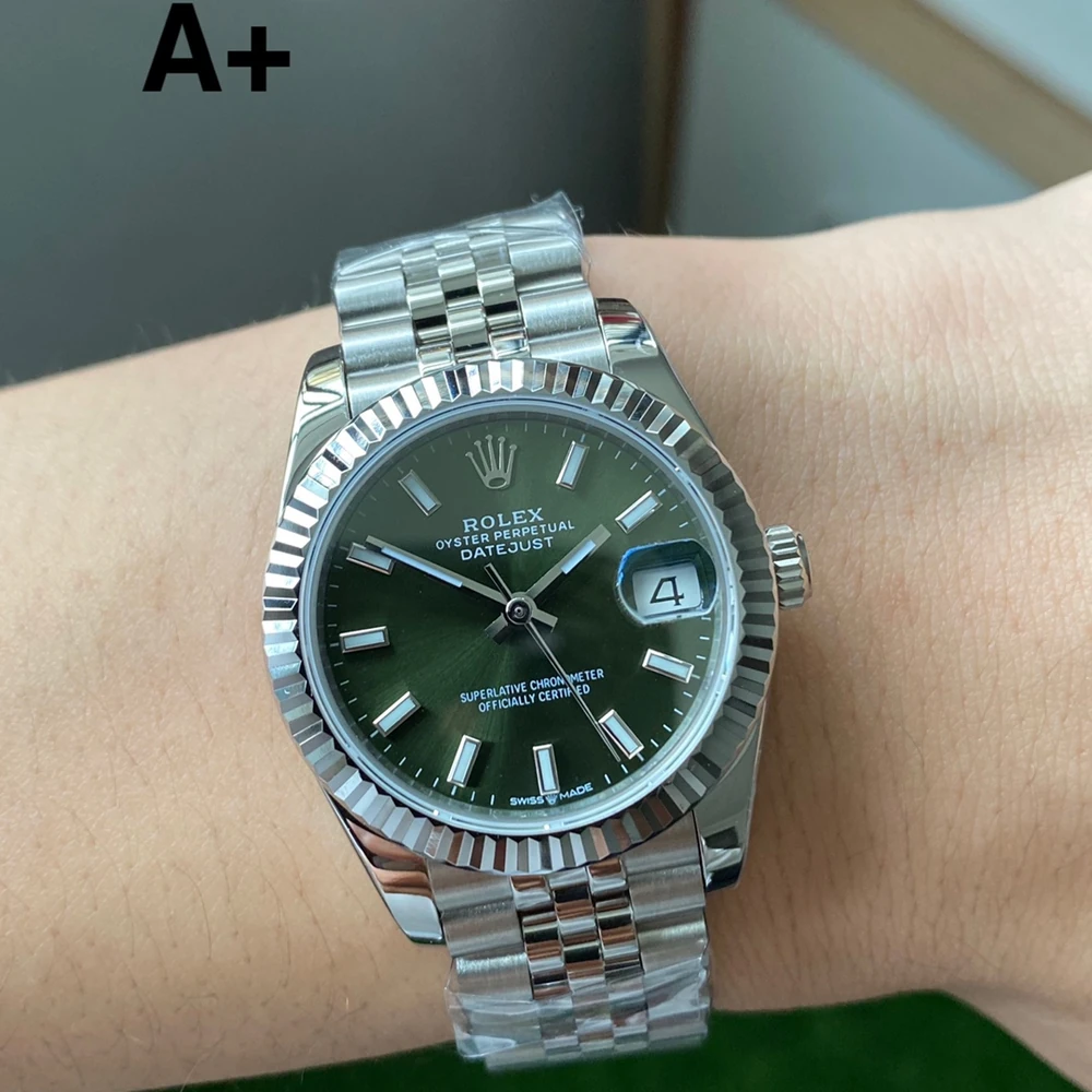 Datejust 41 Mint Green Sunray Dial Fluted Bezel Jubilee Bracelet Men's Watch - Image 4
