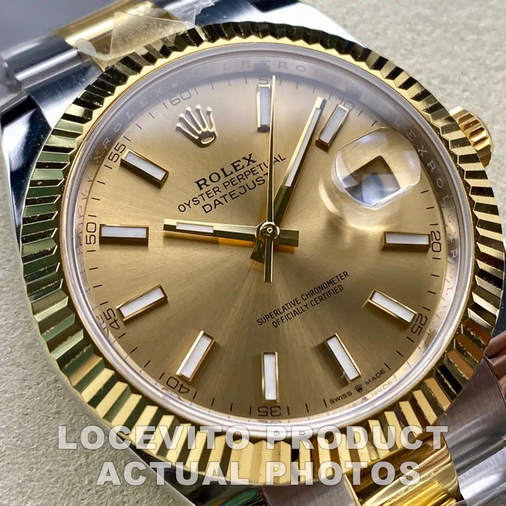 Datejust 41 Champagne Dial Two-Tone Fluted Bezel Oyster Bracelet Men's Classic Watch - Image 3