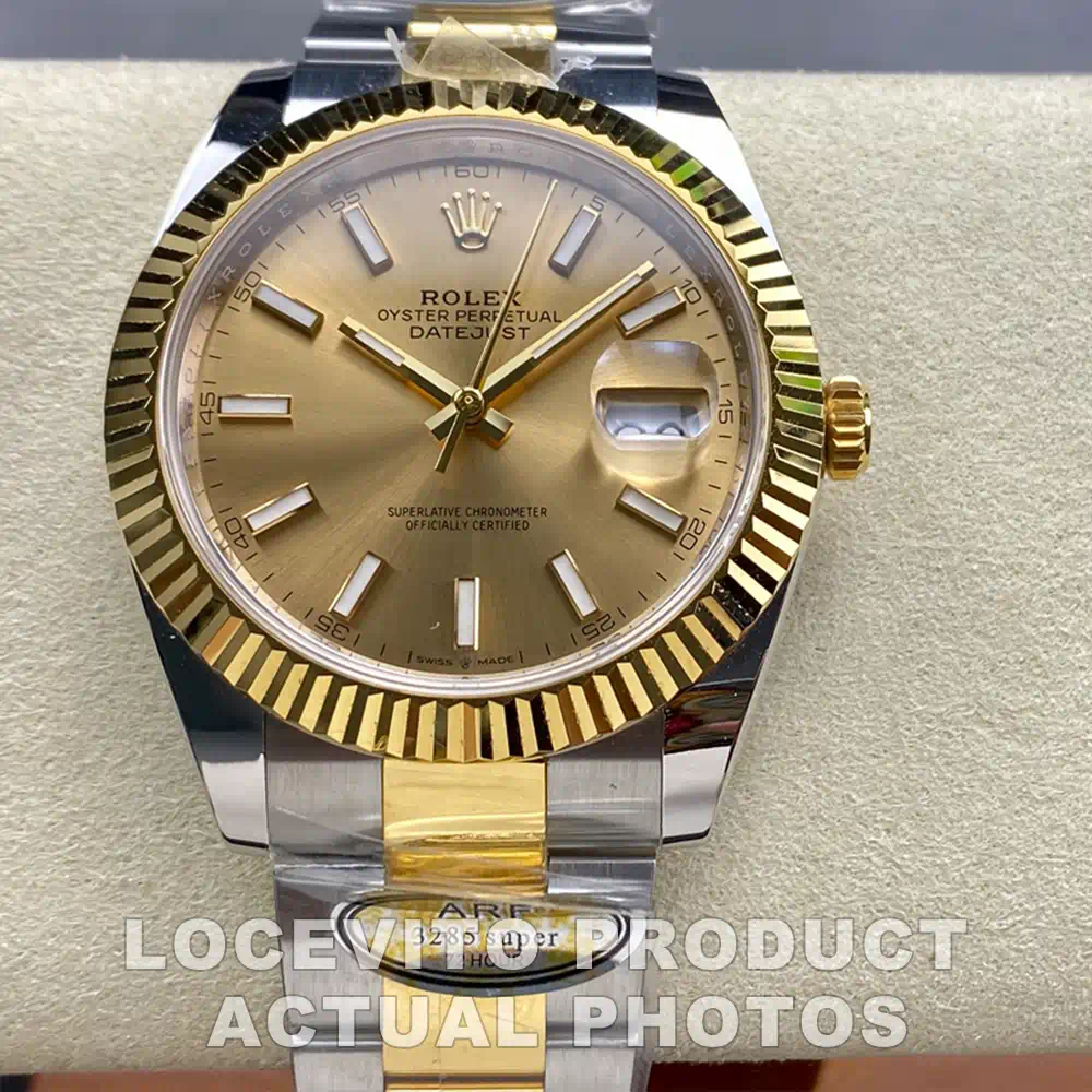 Datejust 41 Champagne Dial Two-Tone Fluted Bezel Oyster Bracelet Men's Classic Watch - Image 4