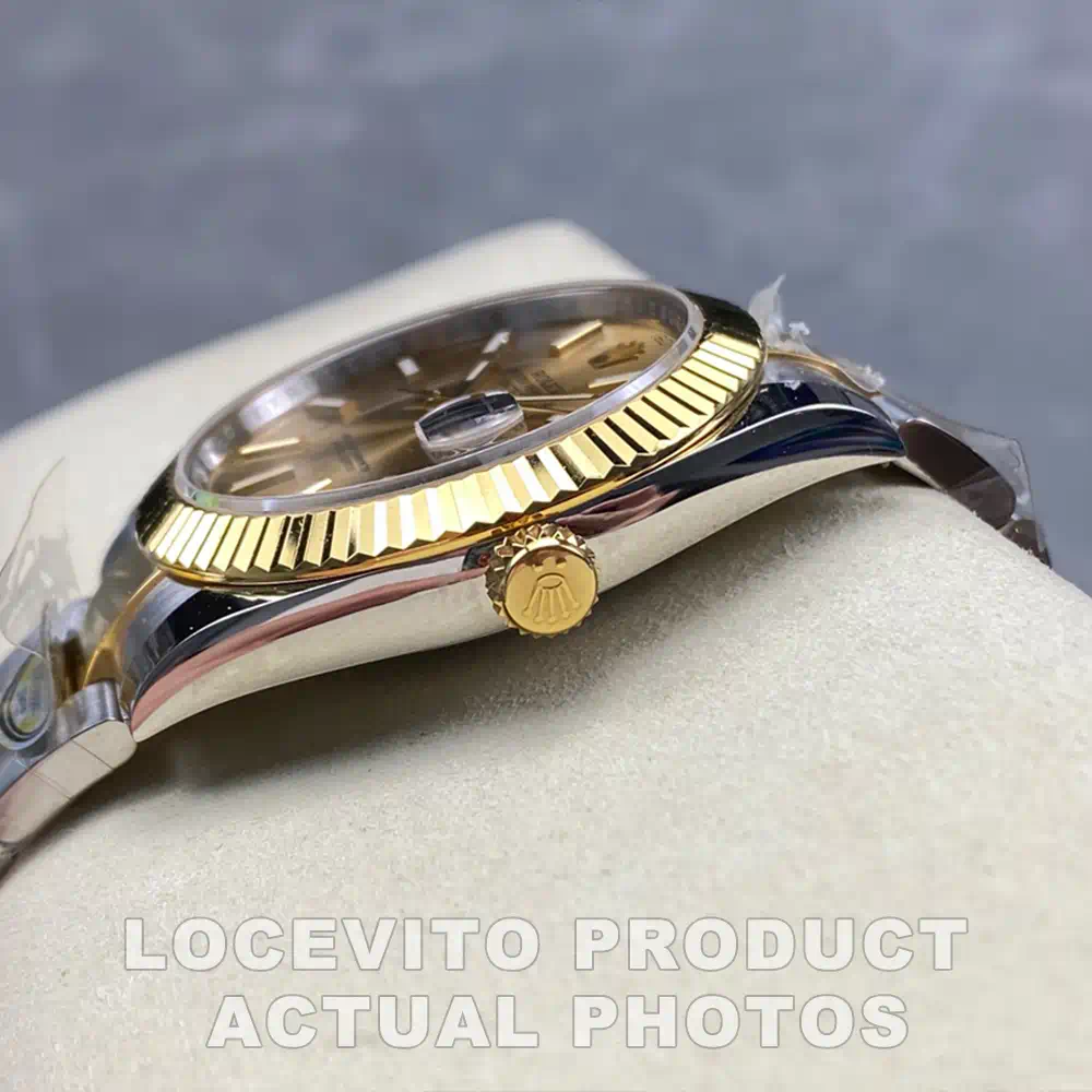 Datejust 41 Champagne Dial Two-Tone Fluted Bezel Oyster Bracelet Men's Classic Watch - Image 5
