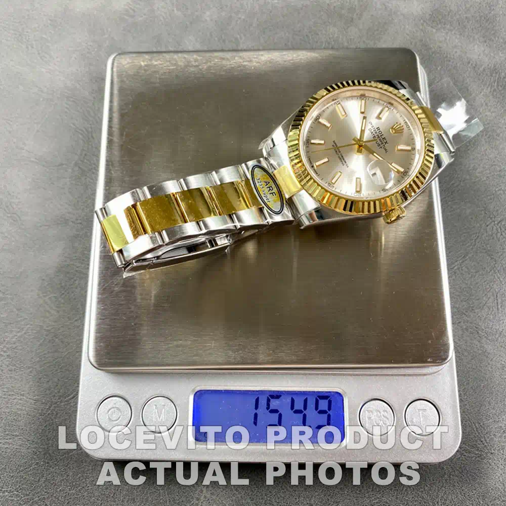 Datejust 41 Silver-Slate Dial Two-Tone Fluted Bezel Oyster Bracelet Men's Watch - Image 6