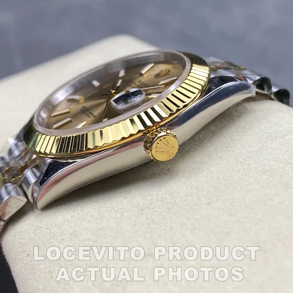 Datejust 41 Champagne Dial Two-Tone Fluted Bezel Jubilee Bracelet Classic Luxury Watch - Image 5