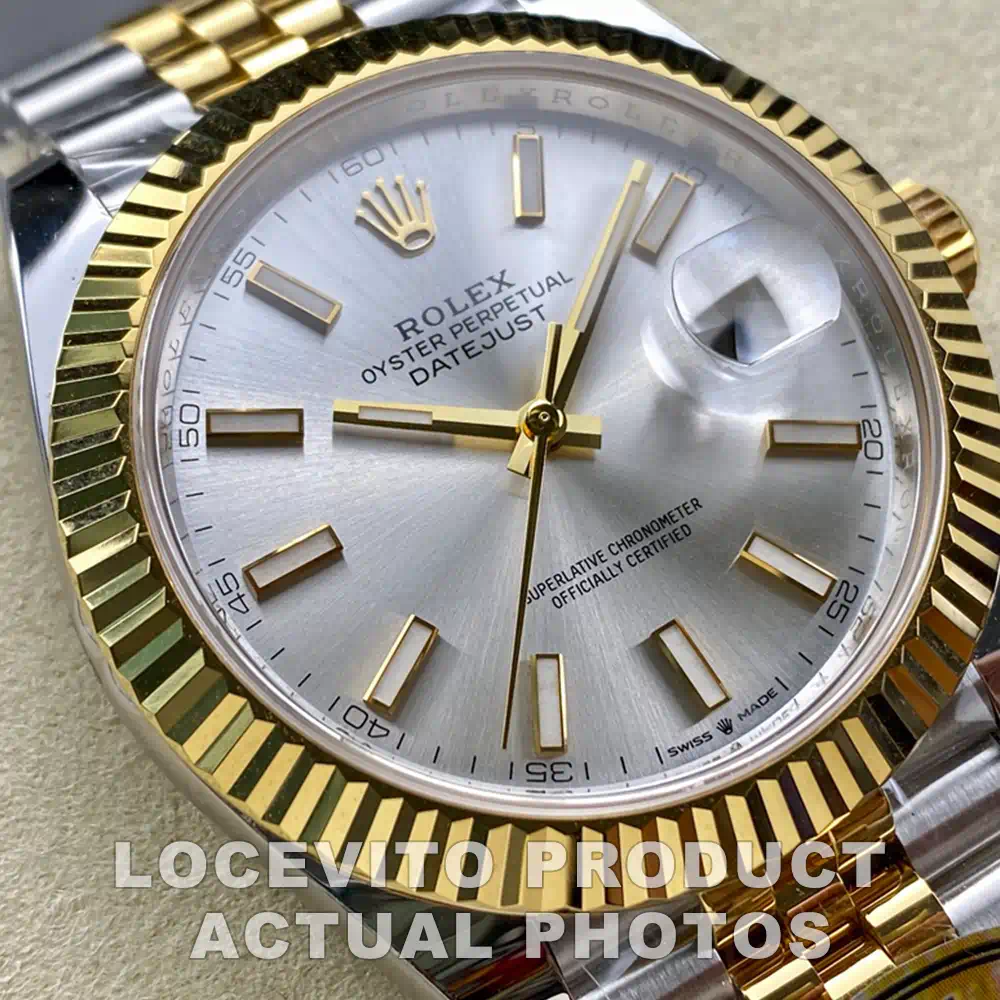 Datejust 41 Silver Sunray Dial Two-Tone Fluted Bezel Jubilee Bracelet Men's Watch - Image 3