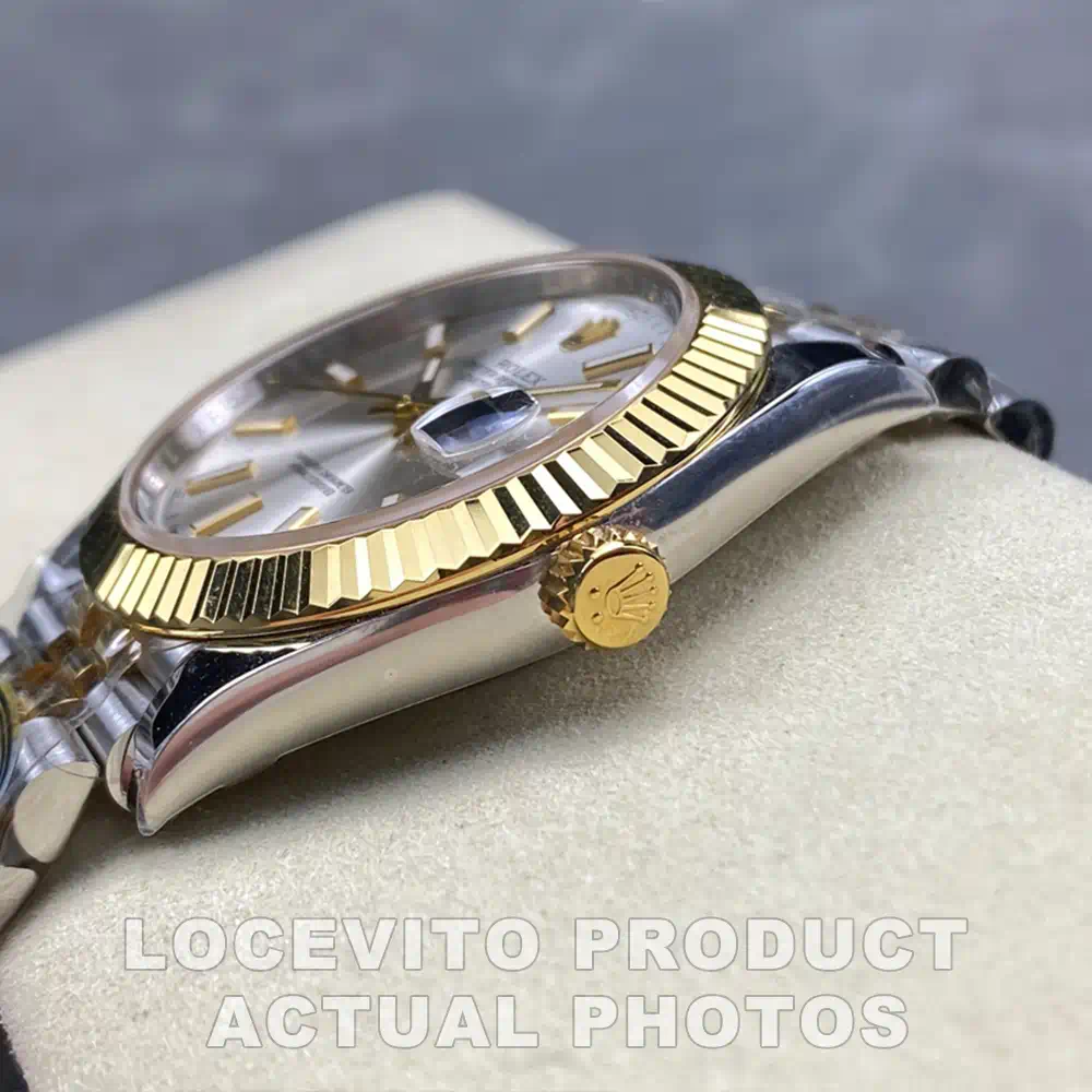 Datejust 41 Silver Sunray Dial Two-Tone Fluted Bezel Jubilee Bracelet Men's Watch - Image 5