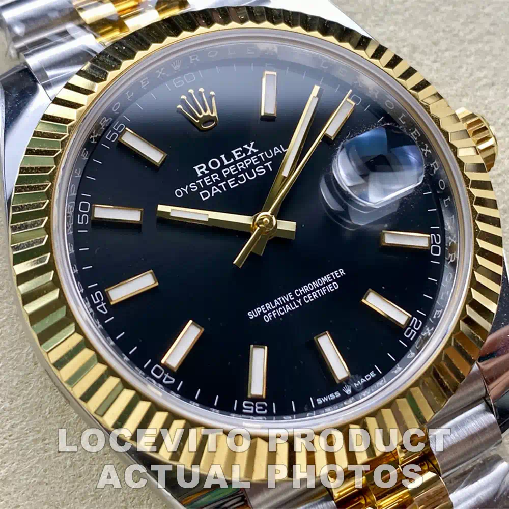 Datejust 41 Two-Tone Black Dial Fluted Bezel Jubilee Bracelet Classic Men's Watch - Image 3