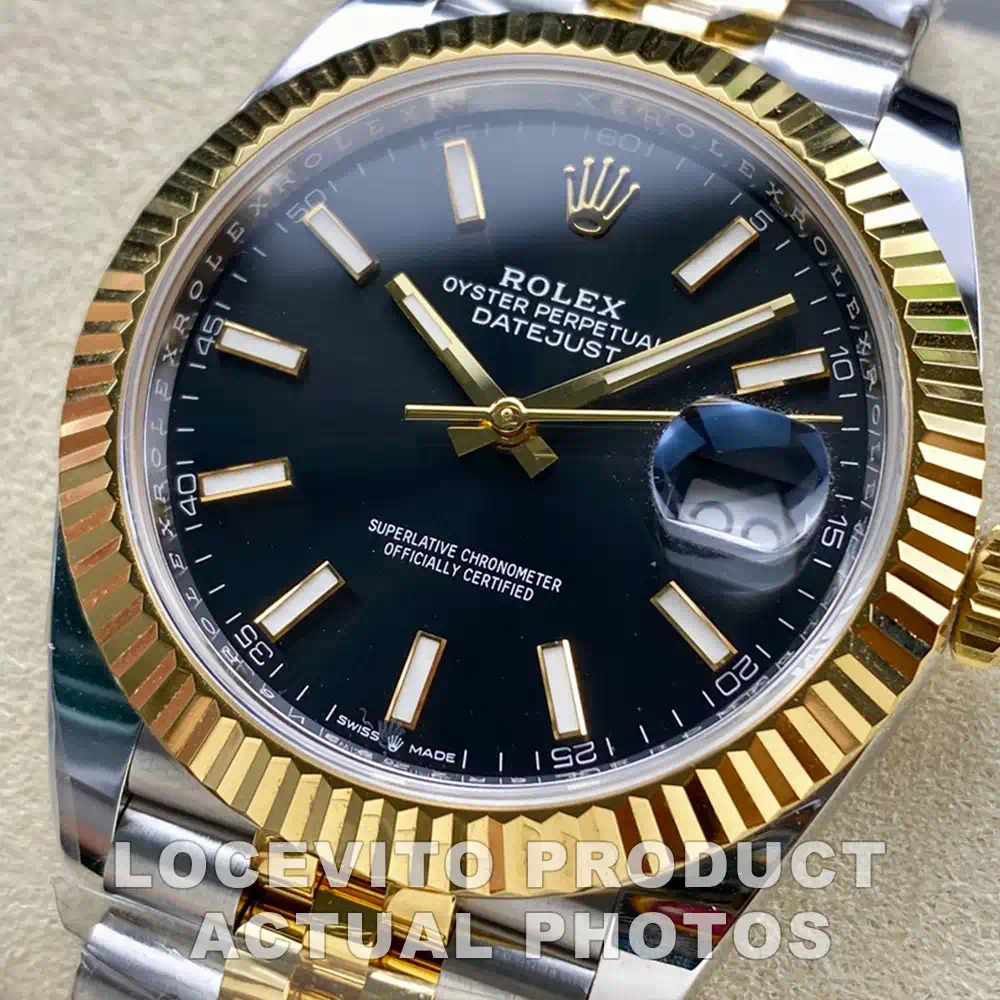 Datejust 41 Two-Tone Black Dial Fluted Bezel Jubilee Bracelet Classic Men's Watch - Image 4