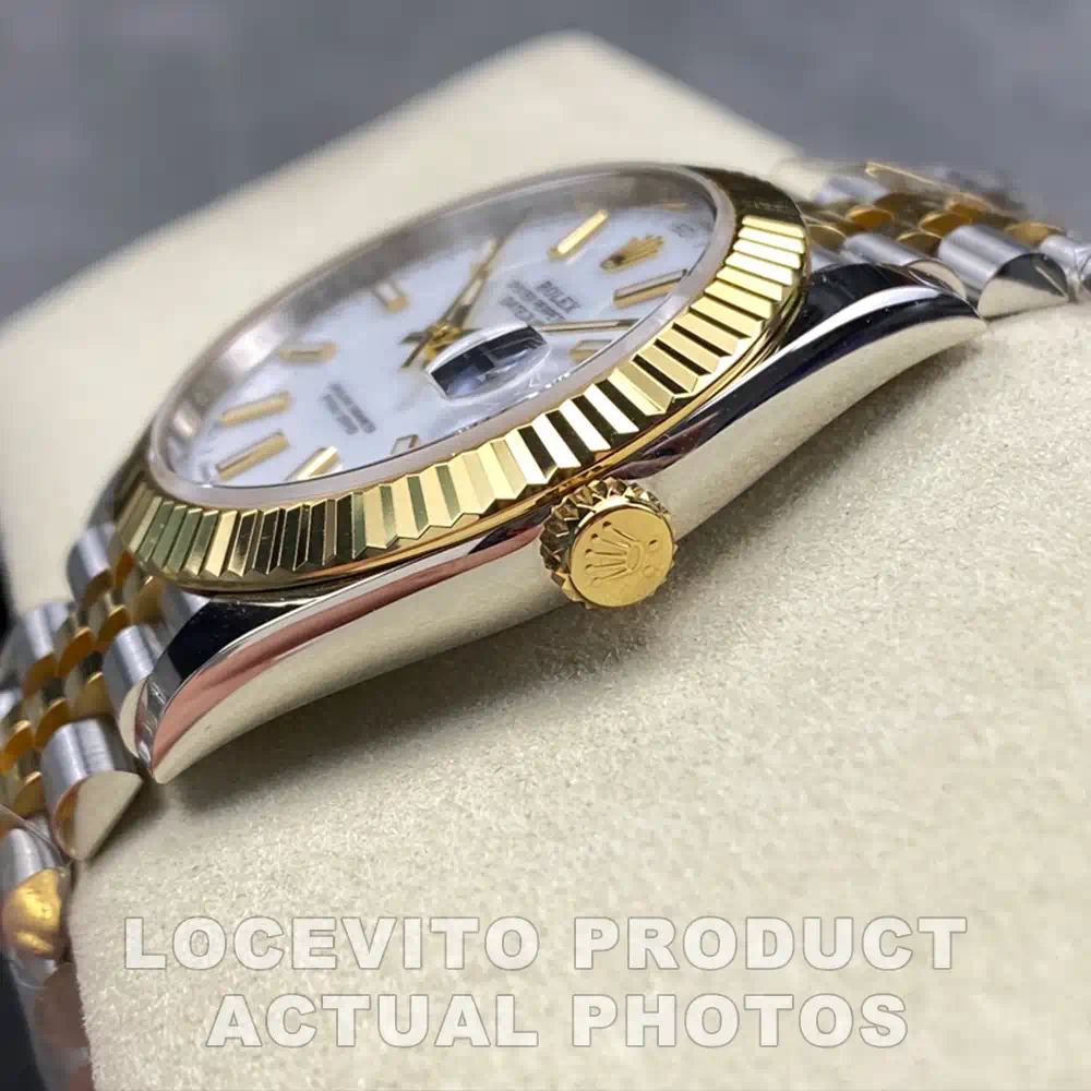 Datejust 41 Two-Tone White Dial Fluted Bezel Jubilee Bracelet Elegant Men's Watch - Image 5