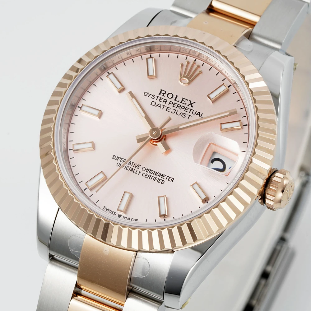 Datejust 41 Sundust Dial Rose Gold Tone Fluted Bezel Oyster Bracelet - Image 3
