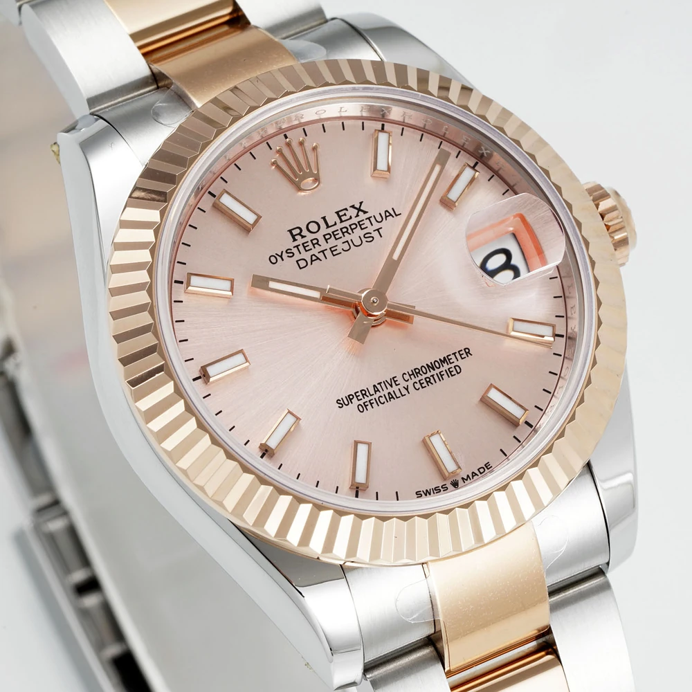Datejust 41 Sundust Dial Rose Gold Tone Fluted Bezel Oyster Bracelet - Image 4