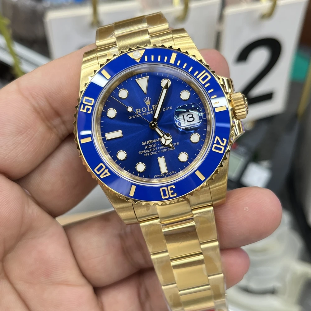 Submariner Date 41mm Blue Dial Two-Tone Style Luxury Divers Watch - Image 3