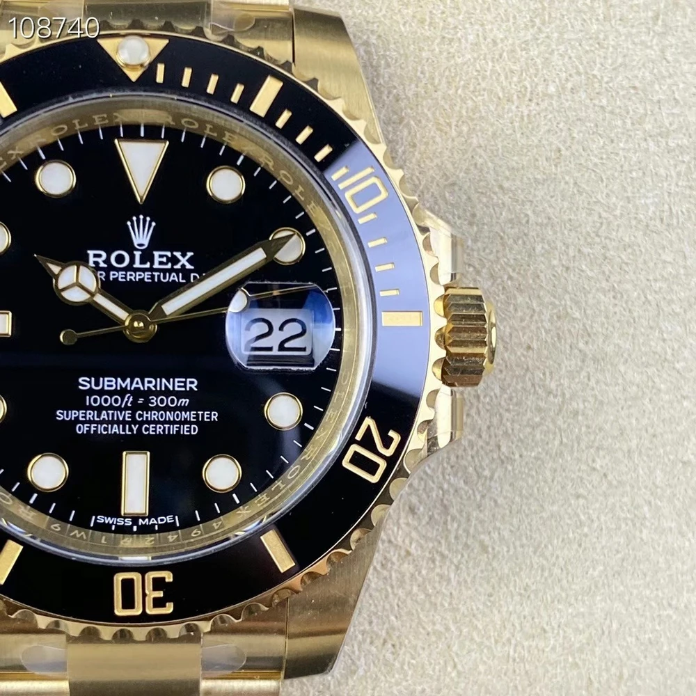 Submariner Date 41mm Black Dial Two-Tone Style Luxury Divers Watch - Image 4